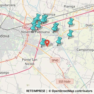 Mappa Via Piave, 35020 Villatora PD, Italia (3.60333)