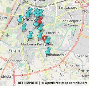 Mappa Via Flores D'Arcais Francesco, 35126 Padova PD, Italia (1.72733)