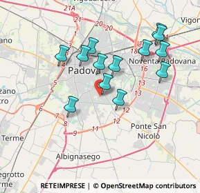 Mappa Via Flores D'Arcais Francesco, 35126 Padova PD, Italia (3.38615)