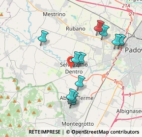 Mappa Via A. Vivaldi, 35030 Selvazzano Dentro PD, Italia (3.64545)