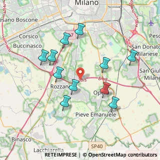 Mappa A50 Tangenziale Ovest Milano, 20089 Milano MI, Italia (3.68909)
