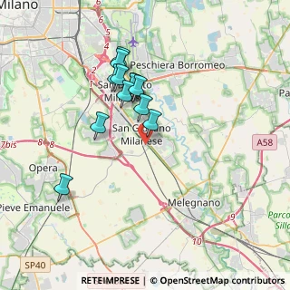 Mappa Via Papa Giovanni Paolo IIº, 20098 San Giuliano Milanese MI, Italia (3.09308)