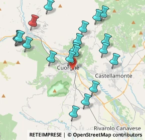 Mappa Via Giuseppe Verdi, 10082 Cuorgnè TO, Italia (4.269)