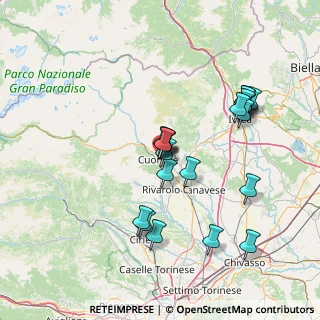 Mappa Via Giuseppe Verdi, 10082 Cuorgnè TO, Italia (13.845)