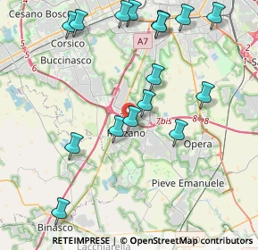 Mappa Via dei Glicini, 20089 Rozzano MI, Italia (4.57063)