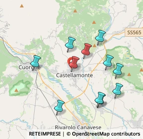 Mappa Via Vincenzo Gioberti, 10081 Castellamonte TO, Italia (3.76909)