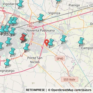 Mappa Via XX Settembre, 35020 Saonara PD, Italia (6.3955)