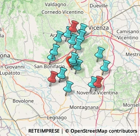 Mappa Italia, 36045 Lonigo VI, Italia (9.822)