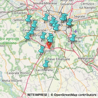Mappa 20089 Rozzano MI, Italia (7.36167)