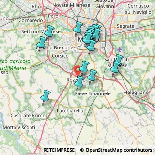 Mappa 20089 Rozzano MI, Italia (7.37556)