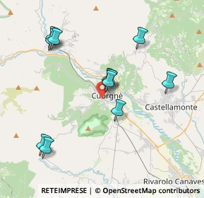 Mappa Via XXIV Maggio, 10082 Cuorgnè TO, Italia (3.85455)