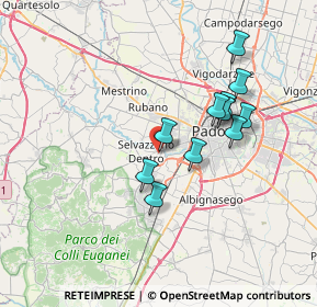 Mappa Via San Bartolomeo, 35030 Selvazzano Dentro PD, Italia (6.15273)