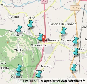 Mappa Via Romano, 10010 Scarmagno TO, Italia (2.655)