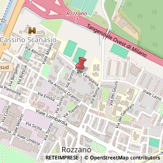 Mappa Viale Campania, 13, 20089 Rozzano, Milano (Lombardia)