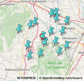 Mappa Via R. Marin, 35030 Rovolon PD, Italia (6.88059)