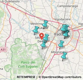 Mappa Via Giambattista Tiepolo, 35030 Selvazzano Dentro PD, Italia (6.71091)