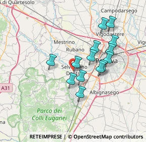 Mappa Via Giambattista Tiepolo, 35030 Selvazzano Dentro PD, Italia (6.01857)