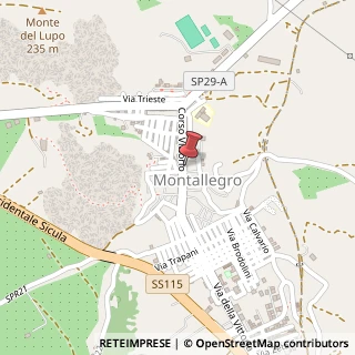 Mappa Corso Vittorio Emanuele, 69, 92010 Montallegro, Agrigento (Sicilia)