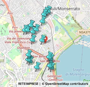Mappa Via Paracelso, 09131 Cagliari CA, Italia (1.029)