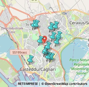 Mappa Via dei Carroz, 09134 Cagliari CA, Italia (1.355)