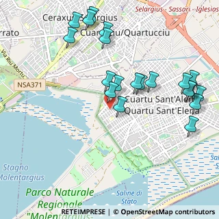 Mappa Via P. Mascagni, 09045 Quartu Sant'Elena CA, Italia (1.2535)