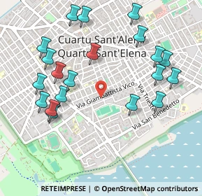 Mappa Via Gian Battista Vico, 09045 Quartu Sant'Elena CA, Italia (0.62)