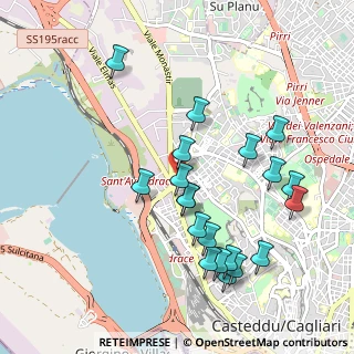 Mappa Via Hermada, 09122 Cagliari CA, Italia (1.121)