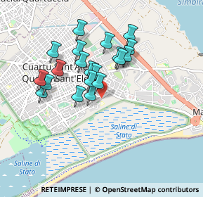 Mappa Via Dublino, 09045 Quartu Sant'Elena CA, Italia (0.8305)