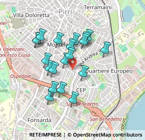 Mappa Via Evangelista Torricelli, 09134 Cagliari CA, Italia (0.411)