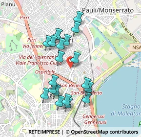 Mappa Via Evangelista Torricelli, 09134 Cagliari CA, Italia (0.9385)