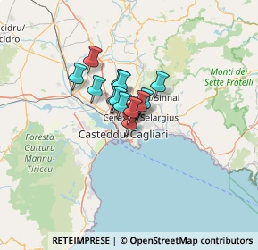 Mappa Via Evangelista Torricelli, 09134 Cagliari CA, Italia (7.27615)