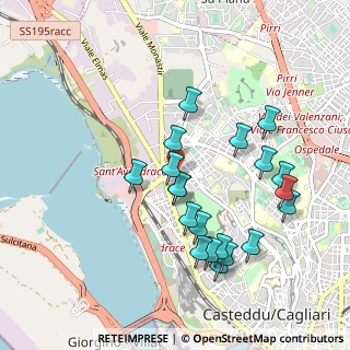 Mappa Via Montello, 09122 Cagliari CA, Italia (1.0445)