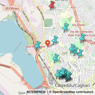 Mappa Via Montello, 09122 Cagliari CA, Italia (1.5115)