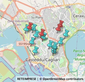 Mappa Via Saverio Mattei, 09121 Cagliari CA, Italia (1.435)