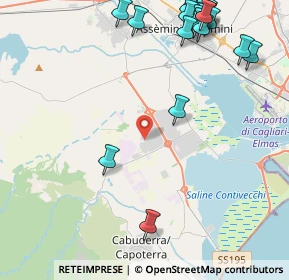 Mappa A Strada Ovest - Zona Industriale Macchiareddu, 09032 Assemini CA, Italia (6.4315)
