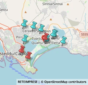 Mappa Via Giacomo Leopardi, 09045 Quartu Sant'Elena CA, Italia (2.88091)