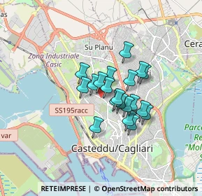 Mappa Via Is Mirrionis, 09121 Cagliari CA, Italia (1.2145)