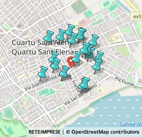 Mappa Via Santarosa Santorre, 09045 Quartu Sant'Elena CA, Italia (0.34)