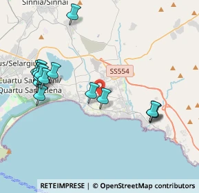 Mappa Via Marghine, 09045 Quartu Sant'Elena CA, Italia (4.83)