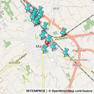 Mappa Via S. Pio X, 73024 Maglie LE, Italia (1.0915)