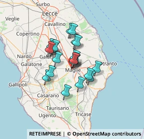 Mappa Via G. Mangionello, 73024 Maglie LE, Italia (9.6115)