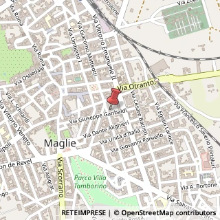 Mappa Via Alcide De Gasperi, 39, 73024 Maglie, Lecce (Puglia)
