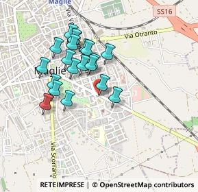Mappa Corso Cavour, 73024 Maglie LE, Italia (0.4285)