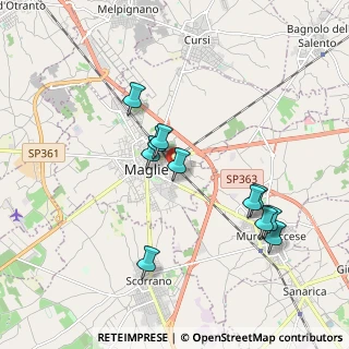 Mappa Via G. Micolano, 73024 Maglie LE, Italia (1.91636)