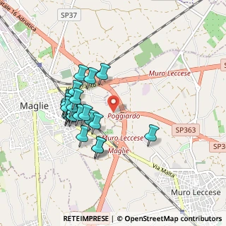 Mappa Via F.Turati, 73024 Maglie LE, Italia (0.9)