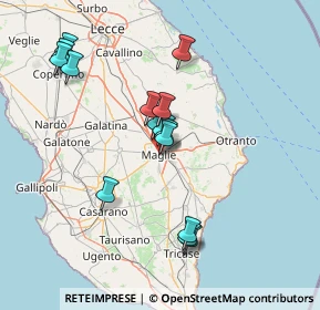 Mappa Strada Provinciale Casarano - Maglie, 73056 Taurisano LE, Italia (15.04533)