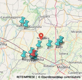 Mappa Via Evariste Galois, 42017 Novellara RE, Italia (15.14286)