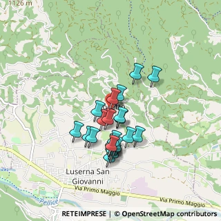 Mappa Strada panoramica Bealera Peyrota, 10062 Luserna San Giovanni TO, Italia (0.74167)