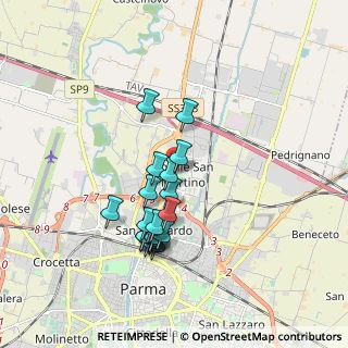 Mappa Via K. Mansfield, 43122 Parma PR, Italia (1.602)