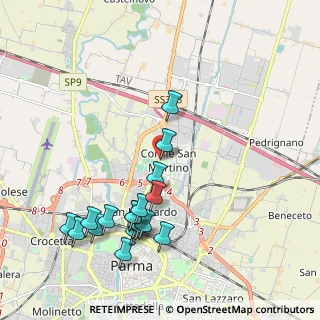 Mappa Via K. Mansfield, 43122 Parma PR, Italia (2.21778)